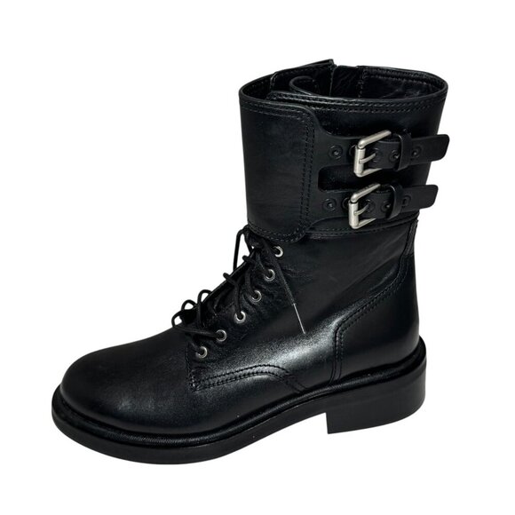 RAG & BONE RB Leather Buckle-Cuff Moto Boots Size 39, 9 NEW $675 - Picture 2 of 6
